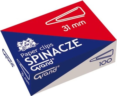 Spinacz spinacze biurowe trójkątne 31 mm 100 szt