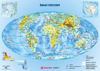 Podkładka dwustronna na biurko podkład Mapa Świata