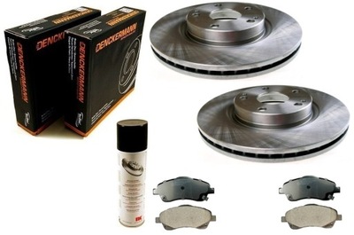 DISCS PADS TOYOTA AVENSIS T25 2003-2009 2.2 D4D 2.2 D-CAT FRONT SET - milautoparts-fr.ukrlive.com