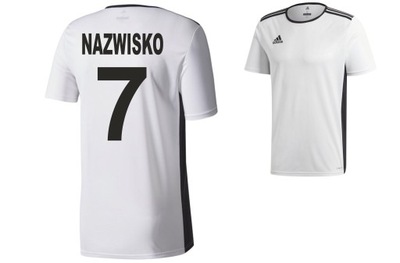 Adidas koszulka piłkarska sportowa z NADRUKIEM L