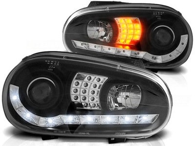 GRILLES LAMPS FRONT VW GOLF 4 BLACK LED DIODOWE - milautoparts-fr.ukrlive.com