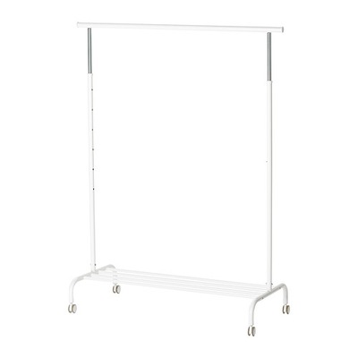 IKEA RIGGA WIESZAK STOJĄCY DO PRZEDPOKOJU NA UBRANIA STOJAK NA KÓŁKACH