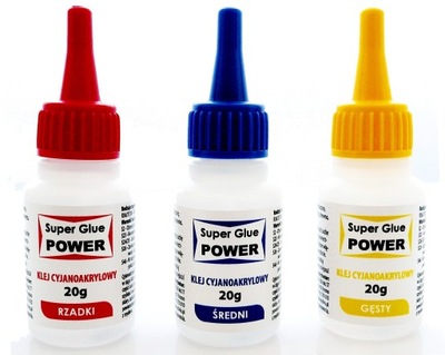 KLEJ SUPER GLUE 60g CYJANOAKRYL RZADKI ŚREDNI GĘST