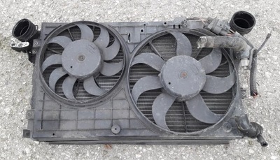 Vw golf 5 plus + 5m0 радиатор вентилятор 2.0 tdi фото №1