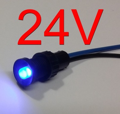 Kontrolka LED migająca niebieska 24V DC