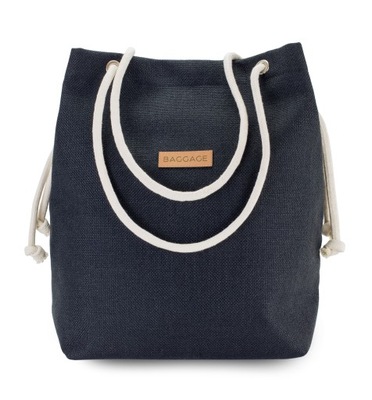 TOREBKA WOREK CZARNA SHOPPER TORBA BAGGAGE