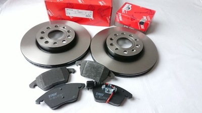 TRW DISQUES SABOTS DE FREIN AVANT AUDI A3 8P VW TOURAN SKODA OCTAVIA II 288MM - milautoparts.fr