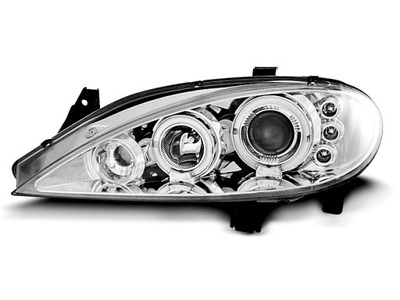 FEUX RENAULT MEGANE I 99-02R ANNEAUX LED CHROME - milautoparts.fr