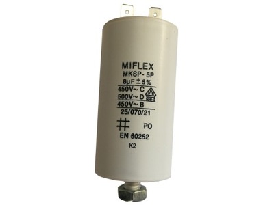 Kondensator silnikowy do pieca 8uF 450V MIFLEX
