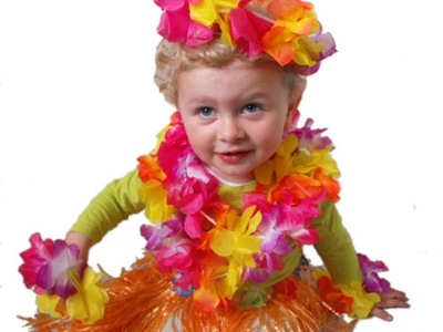 ZESTAW KWIATÓW HAWAJSKICH KWIATY HAWAJSKIE 5EL. strój hawajka aloha