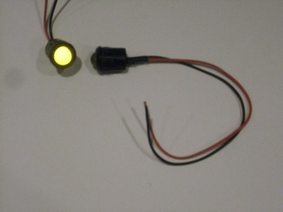 Kontrolka LED pomarancz mat 10mm/14mm 12v 24v RTF
