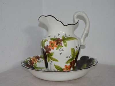 Ceramiczny zestaw toaletowy-sygnowany Misa + Dzban