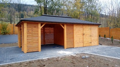 ALTANKA OGRODOWA DOMEK NARZĘDZIOWY DREWNIANY 2W1 ALTANA 7X4M