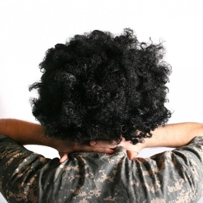 Smiffys peruka włosy półdługie czarny afro