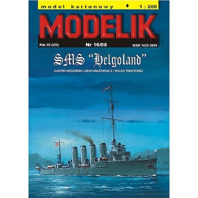 Modelik 16/08 Lekki krążownik SMS HELGOLAND 1:200