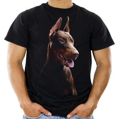 Koszulka z psem dobermanem pies doberman XL- HQ