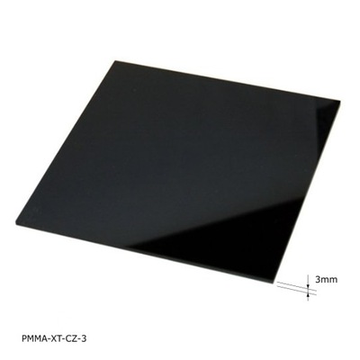 3mm - PLEXI, PLEKSI czarna, płyta na wymiar - 48H