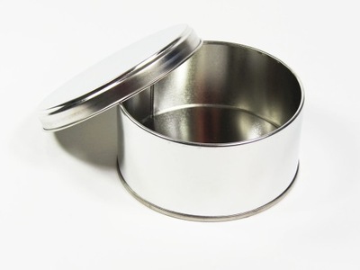 10 szt PUSZKA METALOWA SREBRNA PUDEŁKO 100 X 62 mm