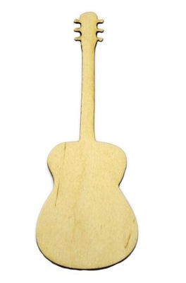 Gitara z drewna sklejka decoupage 10cm EKO scrapki