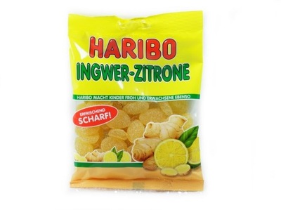 ŻELKI HARIBO Imbir Cytryna Ingwer z NIEMIEC