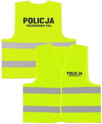 POLICJA PRZEWODNIK PSA DUŻA KAMIZELKA ODBLASK 6XL