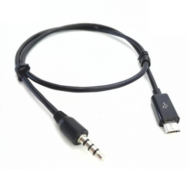 Last Adjustable Advance sale Kabel Micro USB do Jack 3,5mm Aux Audio 1m - Sklep, Opinie, Cena w  Allegro.pl