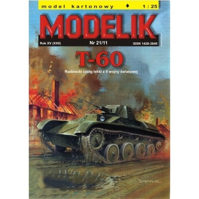 Modelik 21/11 - T-60 radziecki czołg lekki 1:25
