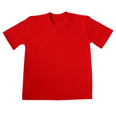 Gładka czerwona koszulka t-shirt *158* Gracja