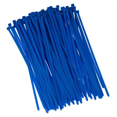 Opaski zaciskowe 300x4,8mm niebieskie.