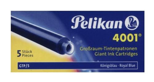 Картриджи для школьной ручки Pelikan, длинные синие