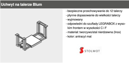 ДЕРЖАТЕЛЬ ДЛЯ ТАРЕЛКИ AMBIA LINE BLUM