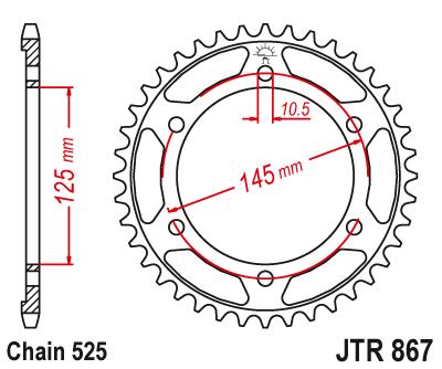 Комплект привода Yamaha TDM 850 1996-1998 гг. POWER+