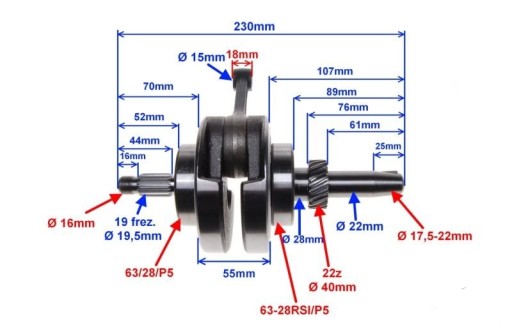 ATV 200 Bashan 200bs7 Loncin Zongshen - Коленвал Оригинал