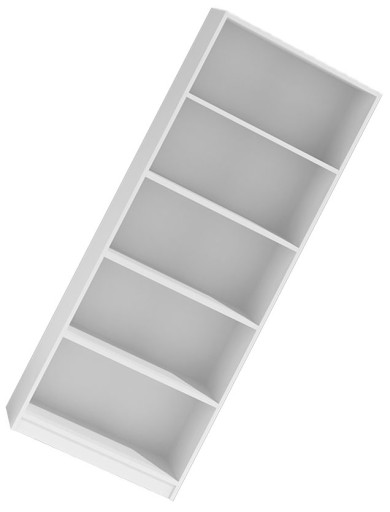 REGAŁ NA KSIĄŻKI SEGREGATORY BIUROWY OTWARTY 60x182x30 CM 5x PÓŁKA BIAŁY