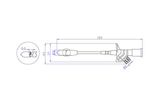 CHWYTAK Z IGŁĄ GNIAZDO 4mm CH168-BK 10A CAT 1000V