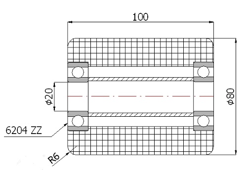 80-100 РОЛИК для роликов тележки PALLET TRUCK