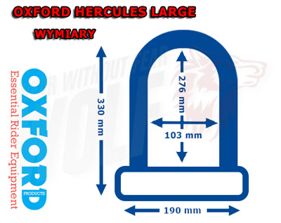 U-LOCK OXFORD HERCULES ЧЕРНЫЙ ЦВЕТ 310M Замок безопасности U-lock