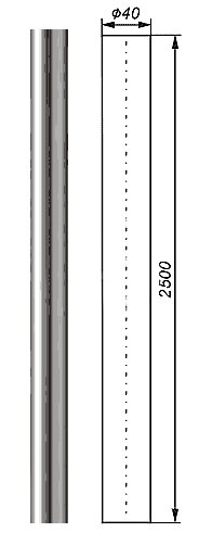 Трубный столб Алюминиевая антенная мачта 2,5 метра