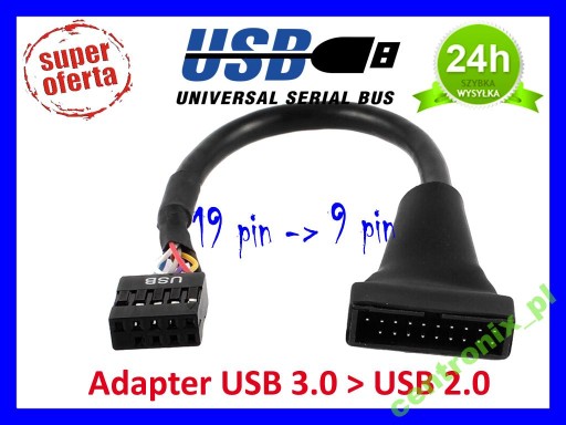 АДАПТЕР USB 3.0 на USB 2.0 19-9-контактный адаптер