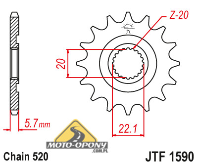 Комплект привода Yamaha YZ-F 250 F 14-17r S усиленный.