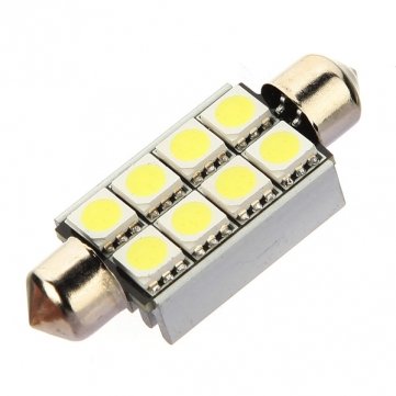 żarówka LED SV8.5 12V CANBUS 42mm C3W, C5W, biała