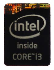 Оригинальная черная наклейка Intel CORE i3. (л.44)