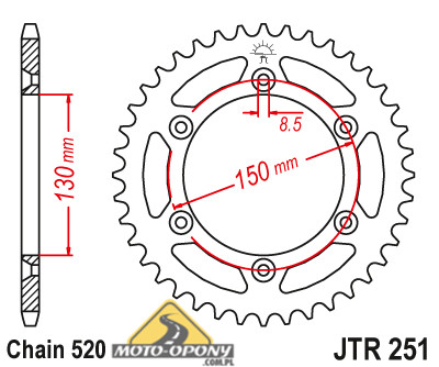 Комплект привода Yamaha YZ-F 450 05-06 S.Wzmocnio