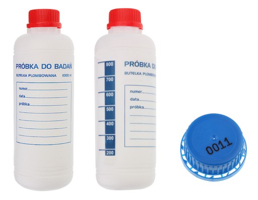 butelka plombowana do próbek 1000 ml, 50 szt.