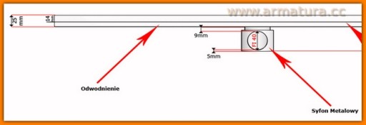 KESMET DRAIN Линейный 60 см, встроенный сифон СТАЛЬ