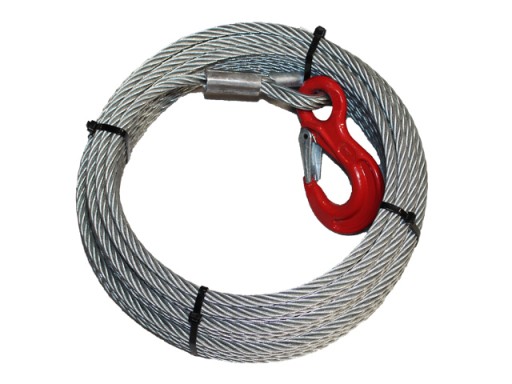 lina stalowa z hakiem HS - 14mm x 20m 14,0t 6x36