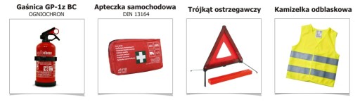 Комплект Автомобильный огнетушитель Аптечка первой помощи Жилет Треугольник