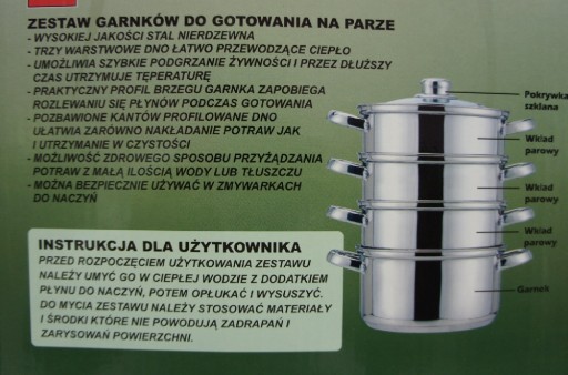 GARNKI DO GOTOWANIA NA PARZE 3L KINGHOFF KH-3322