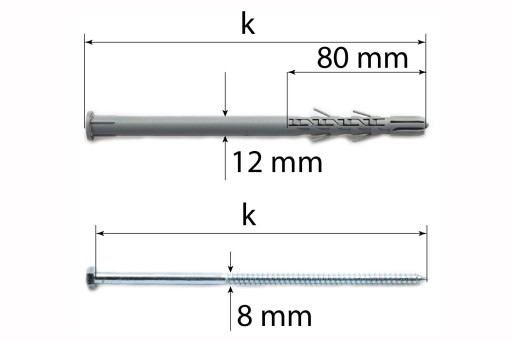 Kołki rozporowe ramowe 12x120 długie rozpieranie