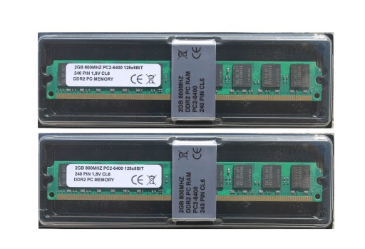 4 ГБ 800 МГц DDR2 2x2 ГБ ОЗУ ДЛЯ КАЖДОЙ ПЛАТЫ